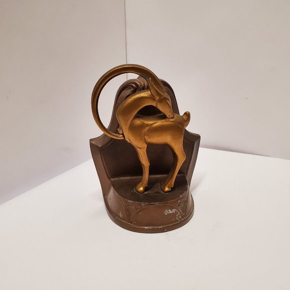 vintage Nuart Longhorned Gazelle book end Damaged* - Picture 1 of 4